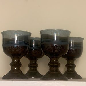 Pottery Set 4 Goblets